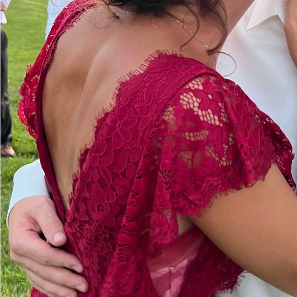 Azazie Burgundy Dress - Picture 2 of 3